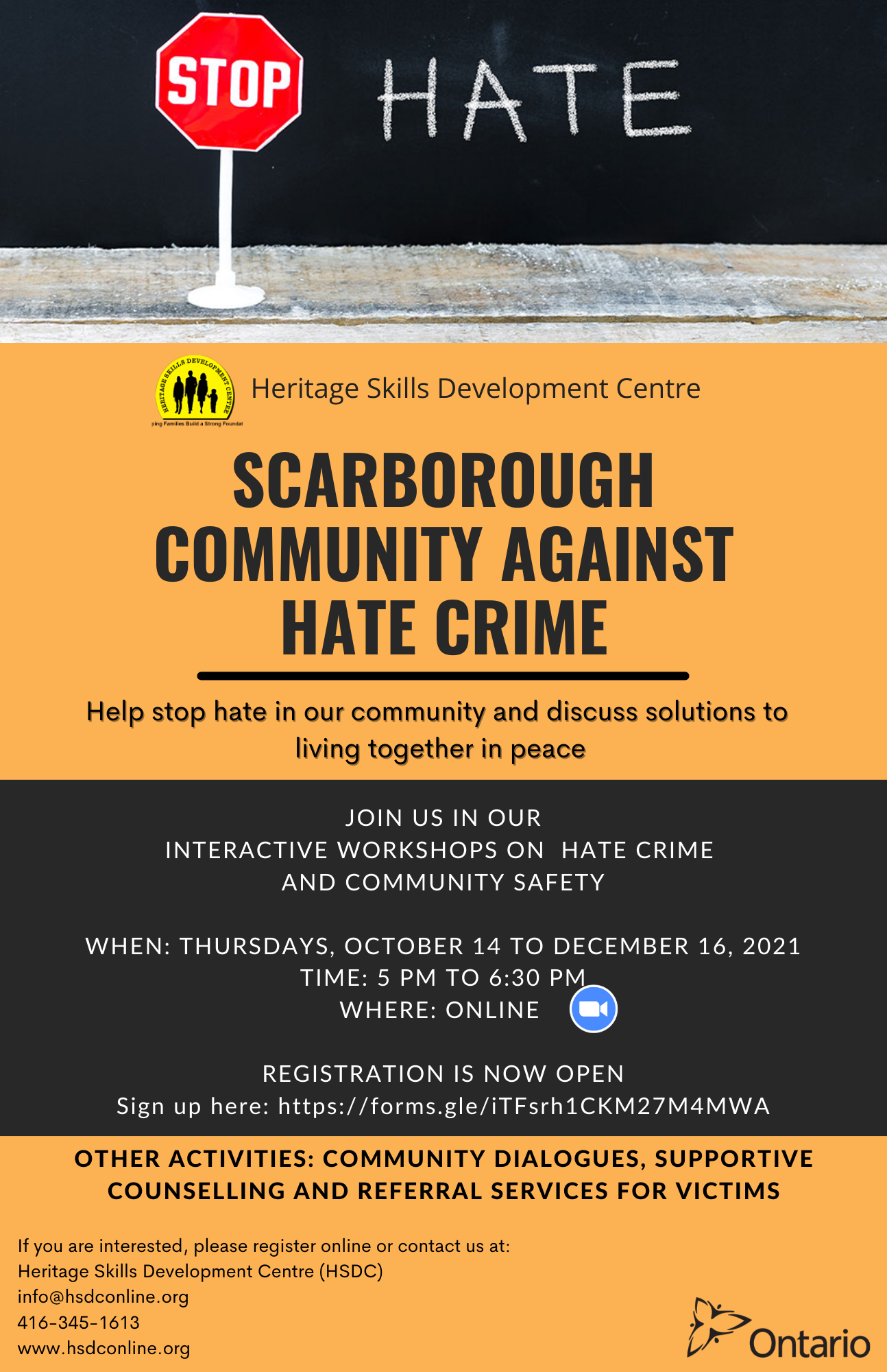 Scarborough Community Against Hate Crime, Online Event