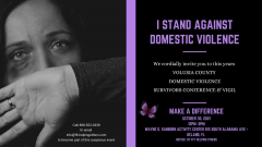 "I stand against Domestic Violence" Domestic Violence Awareness Month