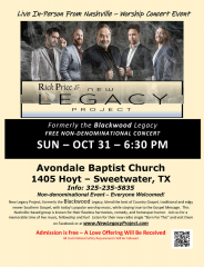 Nashville-based New Legacy Quartet in Live Concert at Avondale Baptist Church in Sweetwater