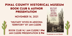 PCHS Book Club and Author Presentation w/ Jan Cleere (in-person or on Zoom)