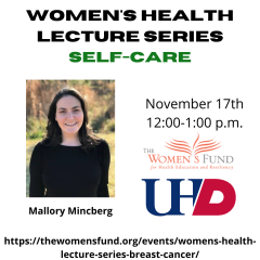 Women’s Health Lecture Series: Self-care with Mallory Mincberg