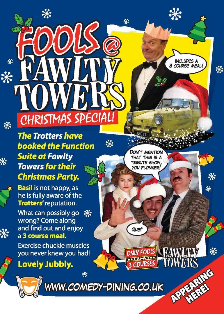 Fools @ Fawlty Towers Christmas Special Dinner Haywards Heath 17/12/2021, Lindfield, England, United Kingdom