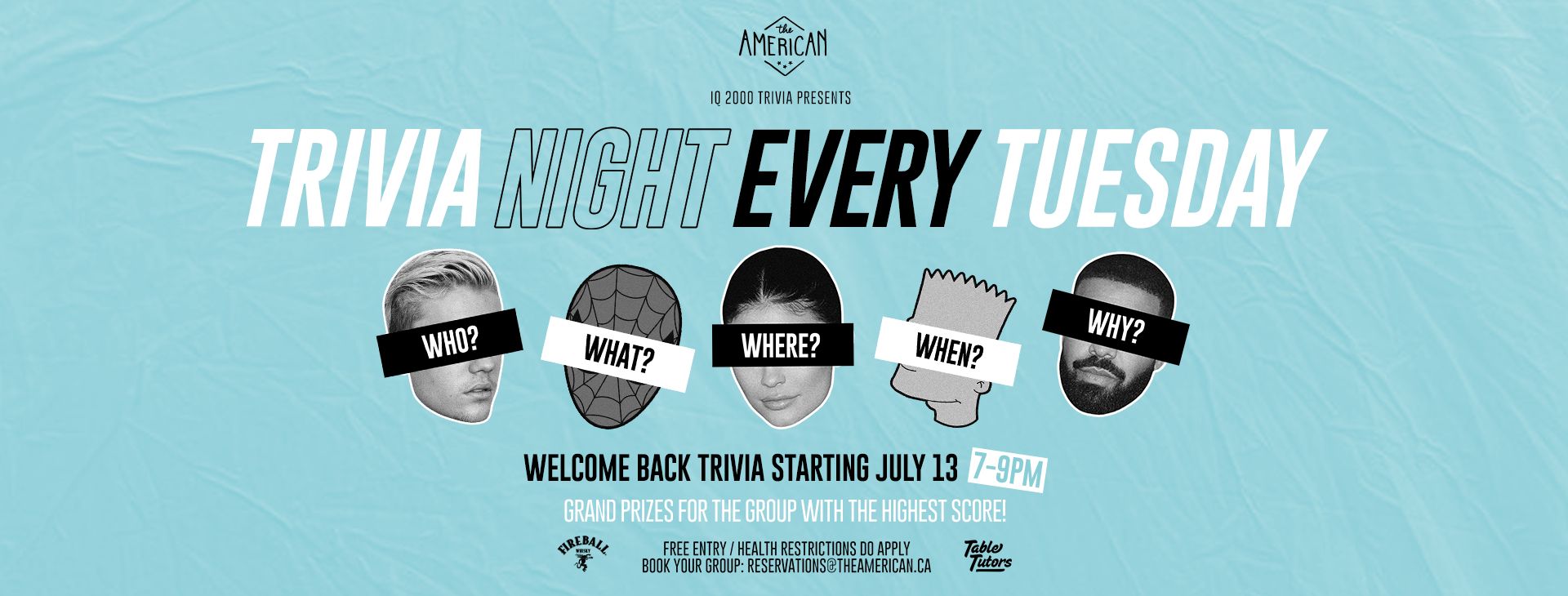 Tuesday Night Trivia at The American, Vancouver, British Columbia, Canada