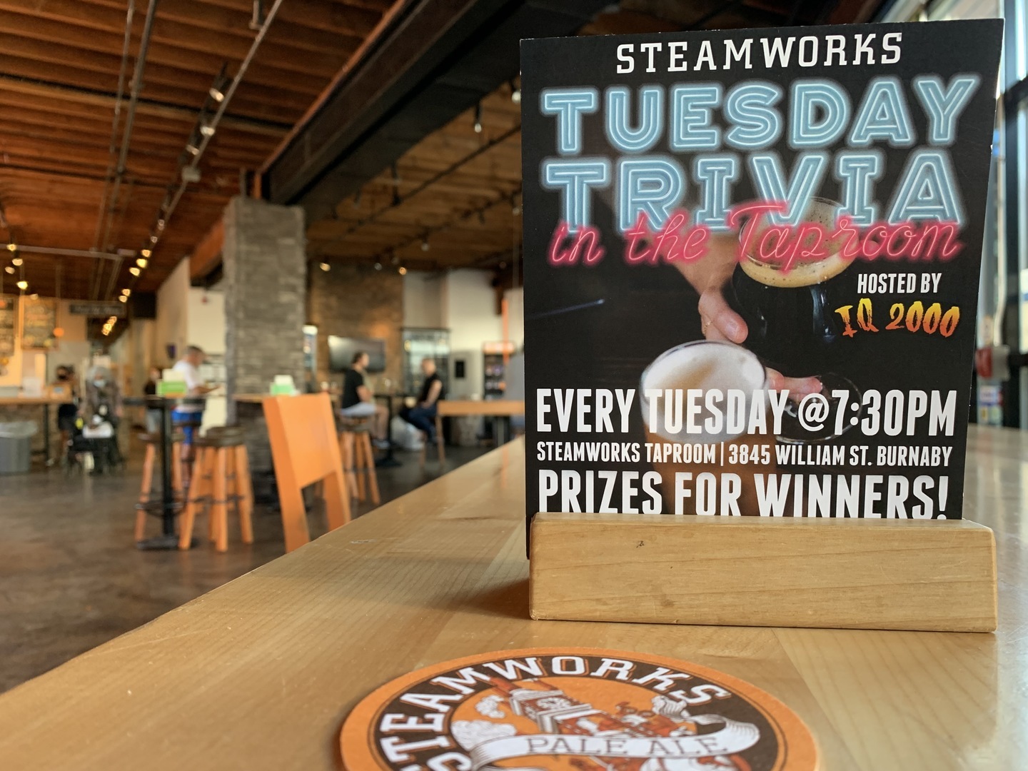 Tuesday Night Trivia at Steamworks Brewery, Burnaby, British Columbia, Canada