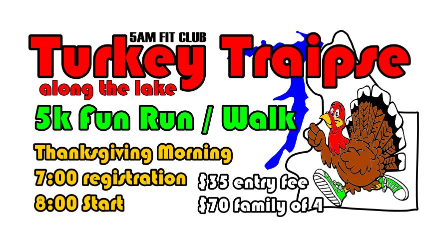 Turkey Traipse Around the Lake 5k Fun Run/ Walk, Carthage, Illinois, United States