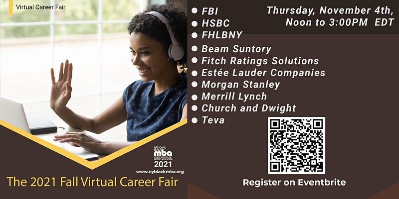 NYBLACKMBA Fall Virtual Career Fair, Online Event