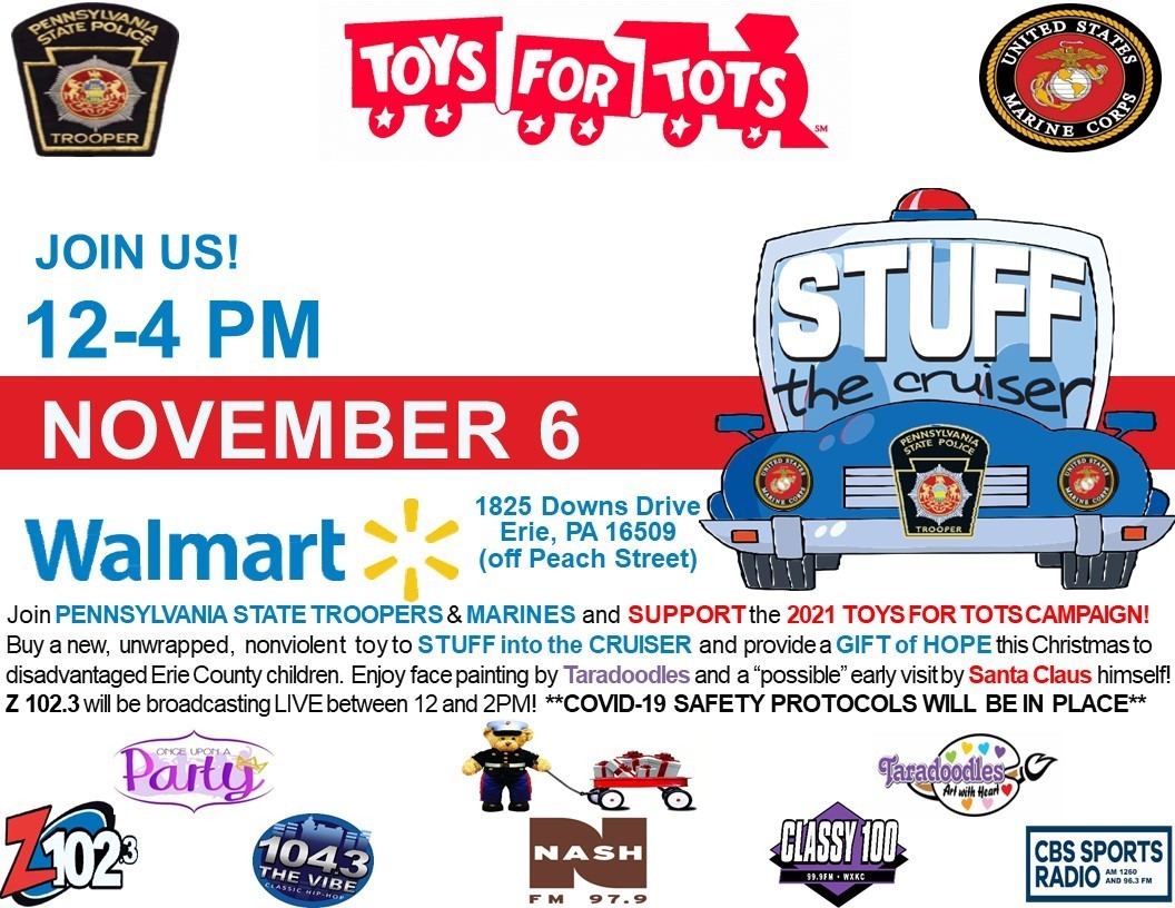 STUFF THE CRUISER for TOYS FOR TOTS!, Erie, Pennsylvania, United States