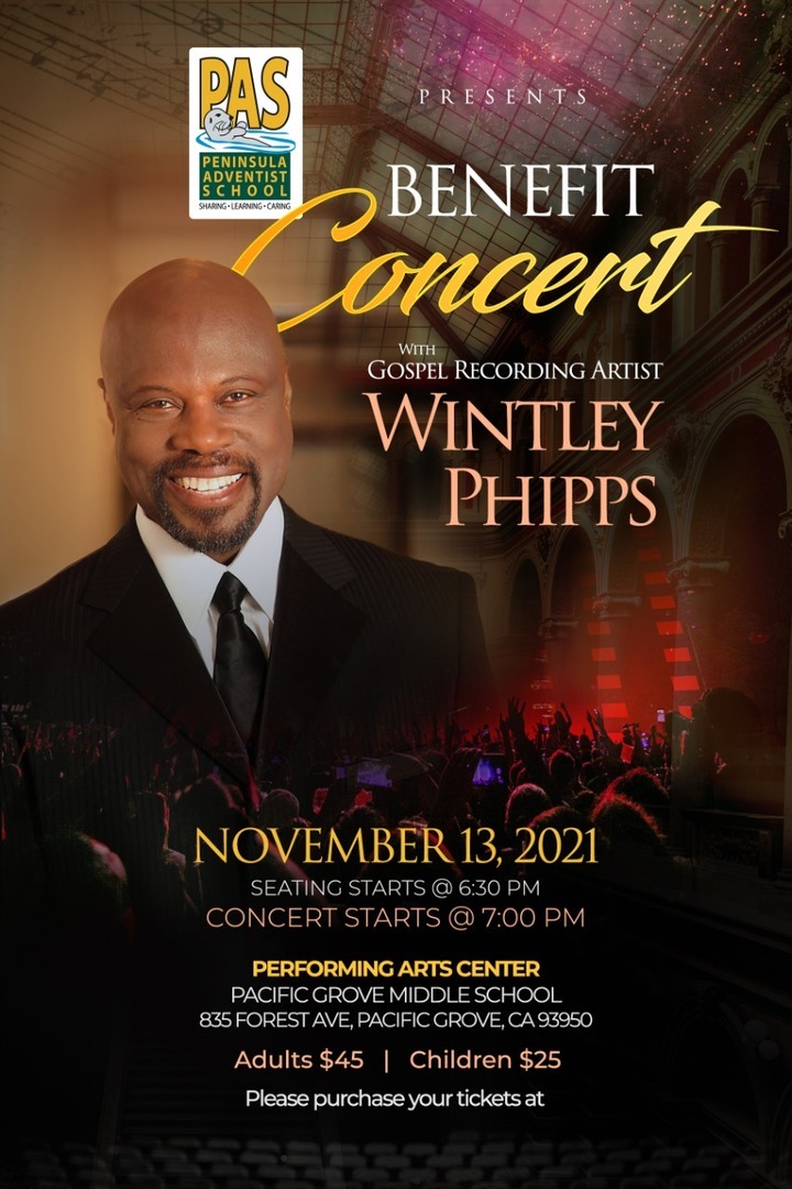 Benefit Concert with Wintley Phipps, Pacific Grove, California, United States