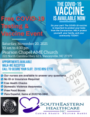 COVID-19 Testing and Vaccine Event - LET US HELP PROTECT YOU