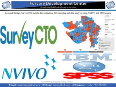 Research Design, SurveyCTO mobile data collection,GIS mapping and data analysis using NVIVO and SPSS course