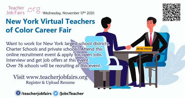 New York Virtual Teachers of Color Career Fair, Online Event