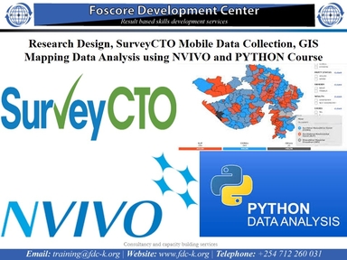 Research Design, SurveyCTO Mobile Data Collection, GIS Mapping Data Analysis using NVIVO and PYTHON, Nairobi, Nairobi County,Nairobi,Kenya