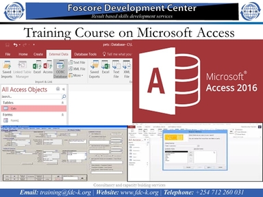 Training Course on Microsoft Access, Nairobi, Nairobi County,Nairobi,Kenya