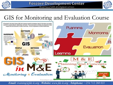 GIS for Monitoring and Evaluation Course, Nairobi, Nairobi County,Nairobi,Kenya
