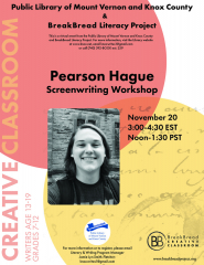 Screen Writing with Pearson Hague