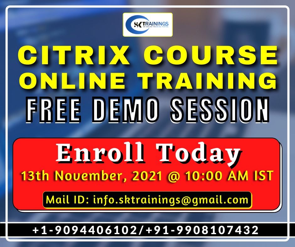 Citrix Admin Course Free Demo from SK Trainings, Online Event