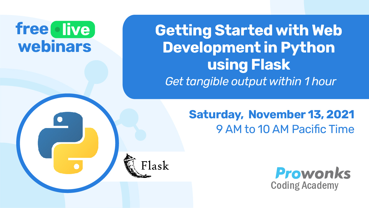 Getting started with Web Development in Python using Flask, Online Event