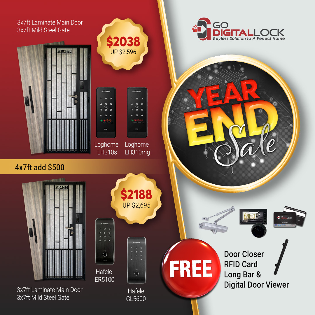 Year End Super Sale 2021 in Singapore for Door, Gate and Digital Locks, Online Event