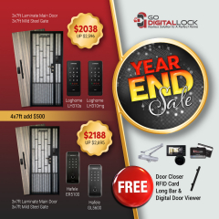 Year End Super Sale 2021 in Singapore for Door, Gate and Digital Locks