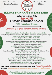 Holiday Bash Craft and Bake Sale!