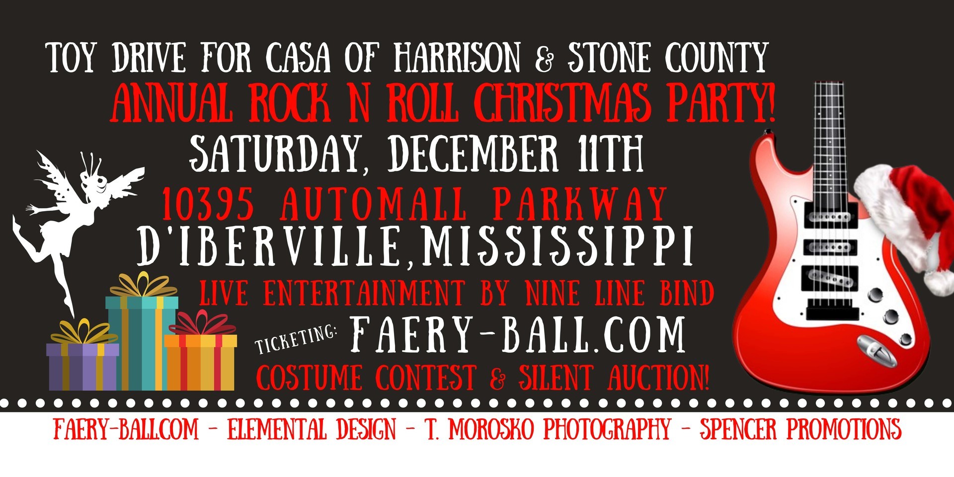 Annual Rock N Roll Fantasy Costume Christmas Party - CASA fundraiser, D'Iberville, Mississippi, United States