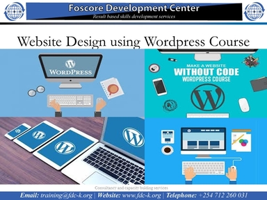 Website Design using Wordpress Training Course, Nairobi, Nairobi County,Nairobi,Kenya