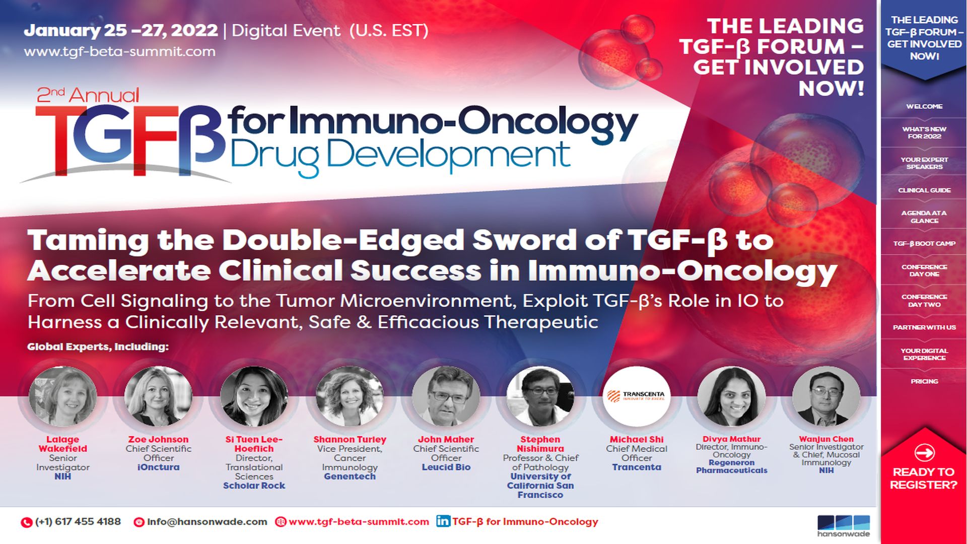 2nd TGF-β for Immuno-Oncology Drug Development Summit, Online Event