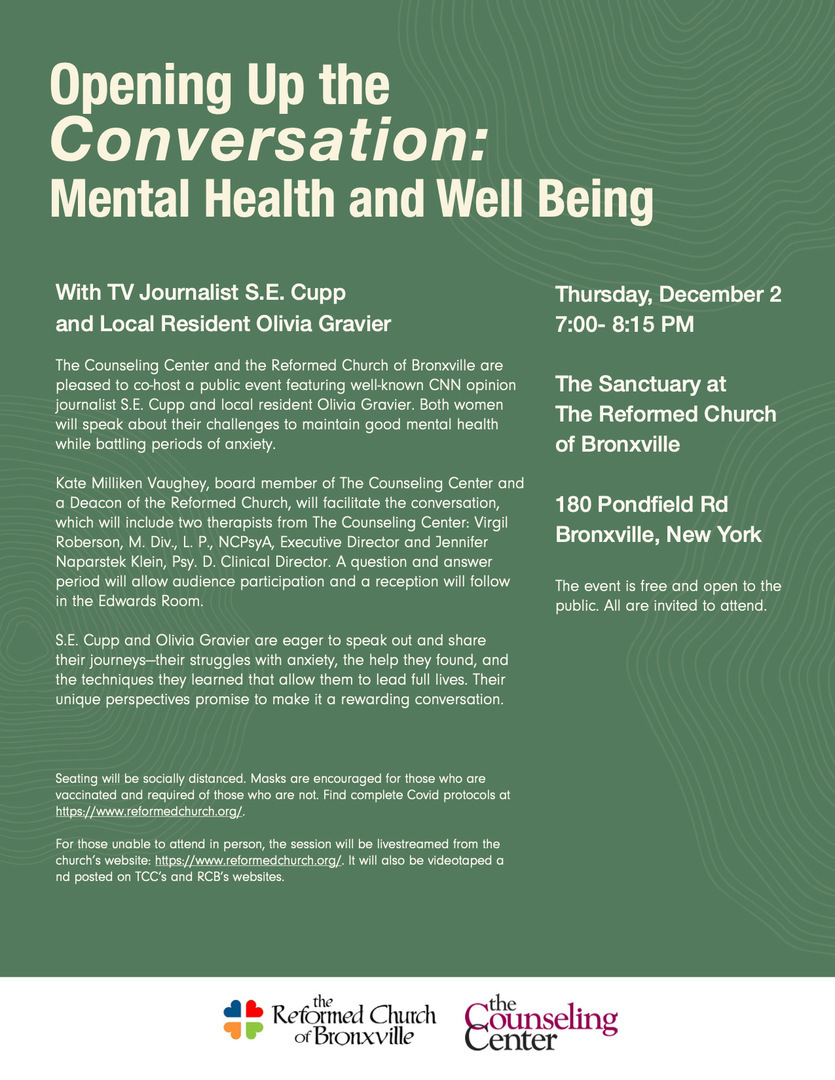 Opening Up the Conversation: Mental Health and Well- Being, Bronxville, New York, United States