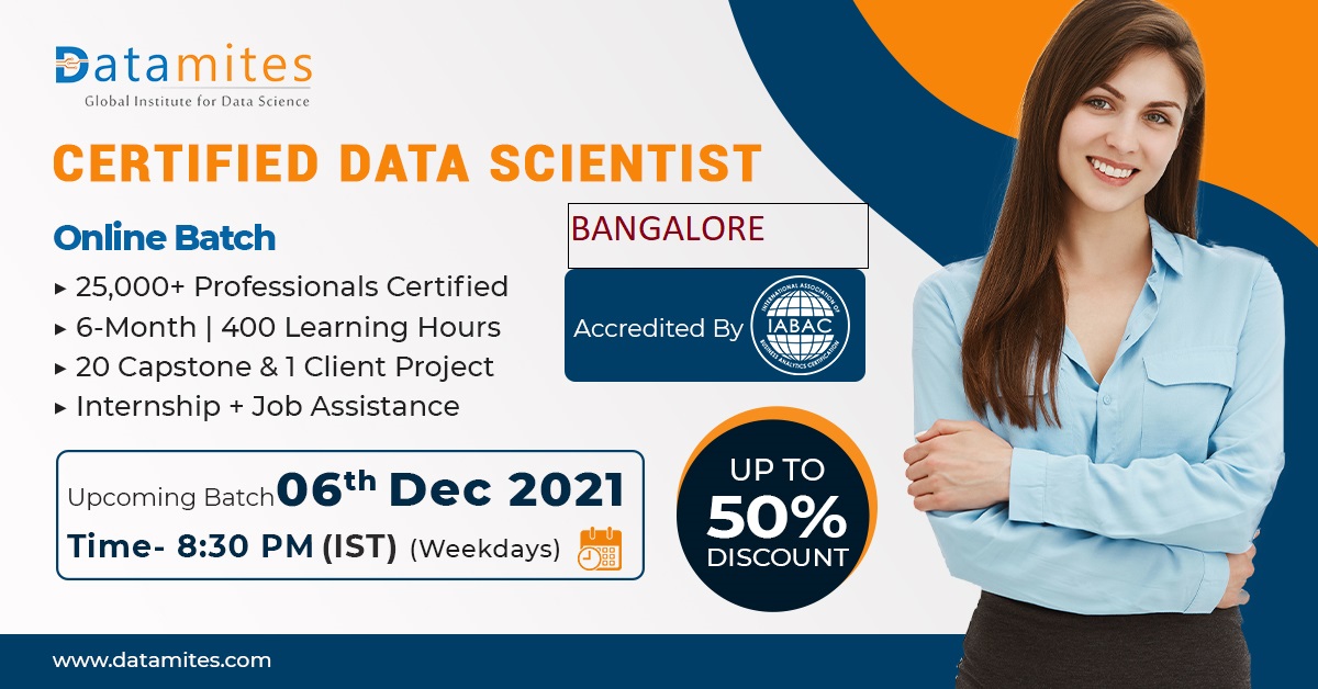 Data Science Course in Bangalore - December'21, Online Event