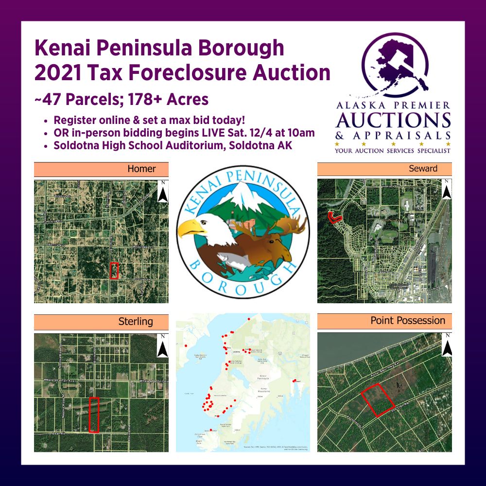 Kenai Peninsula Borough 2021 Tax Foreclosure Auction, Online Event
