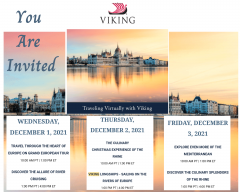 Travel virtually with Viking    December 1 – 3, 2021
