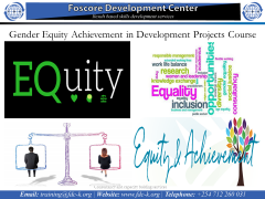 Gender Equity Achievement in Development Projects Course 1