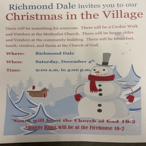 Richmond Dale's Christmas in the Village, Richmond Dale, Ohio, United States