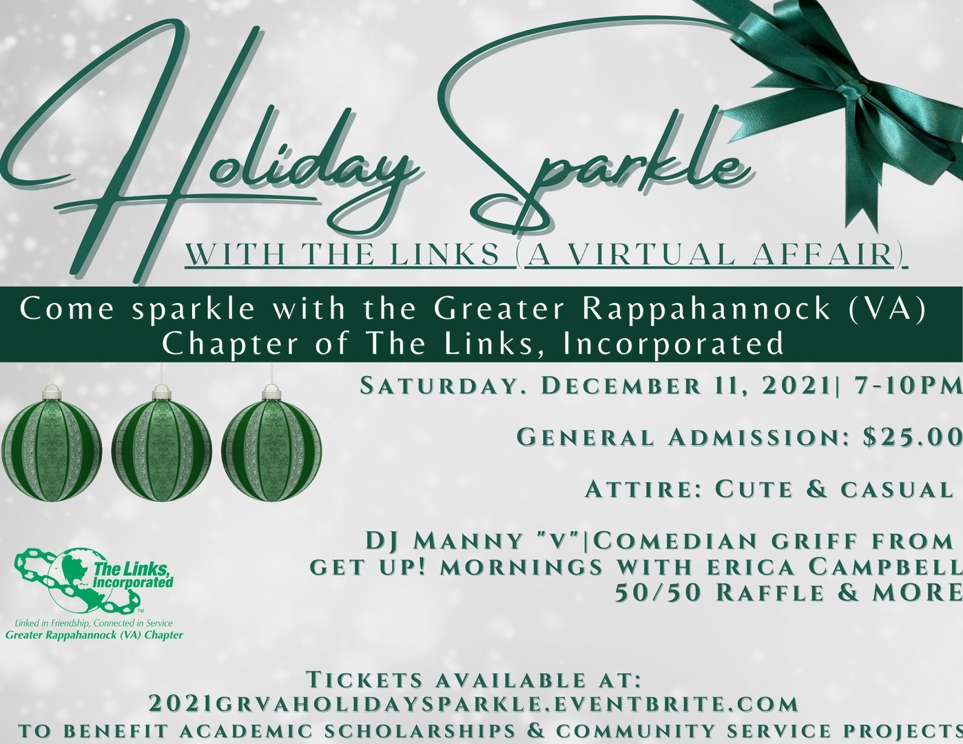 VIRTUAL HOLIDAY SPARKLE WITH THE GREATER RAPPAHANNOCK (VA) CHAPTER OF THE LINKS, INCORPORATED, Online Event