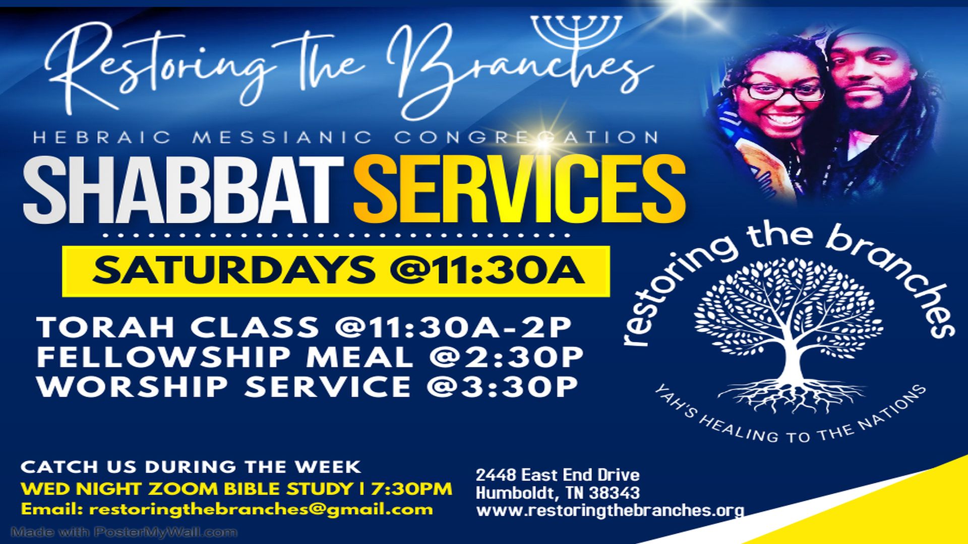 Restoring the Branches Ministry Weekly Services, Humboldt, Tennessee, United States