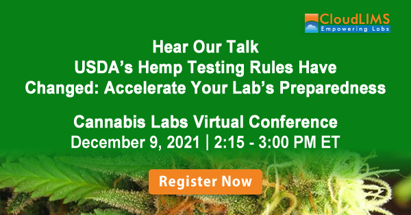 CloudLIMS’ Complimentary Talk on the USDA's New Hemp Testing Rules, Online Event