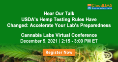 CloudLIMS’ Complimentary Talk on the USDA's New Hemp Testing Rules