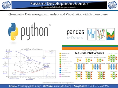Quantitative Data management, analysis and Visualization with Python, Nairobi, Nairobi County,Nairobi,Kenya