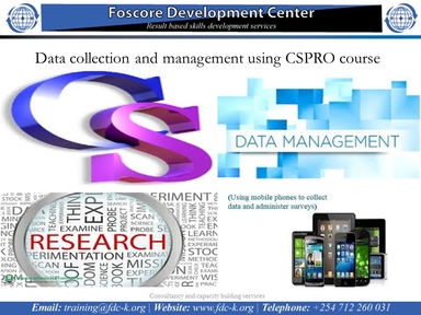 Data Collection and Management using CSPRO Course 3, Nairobi, Nairobi County,Nairobi,Kenya