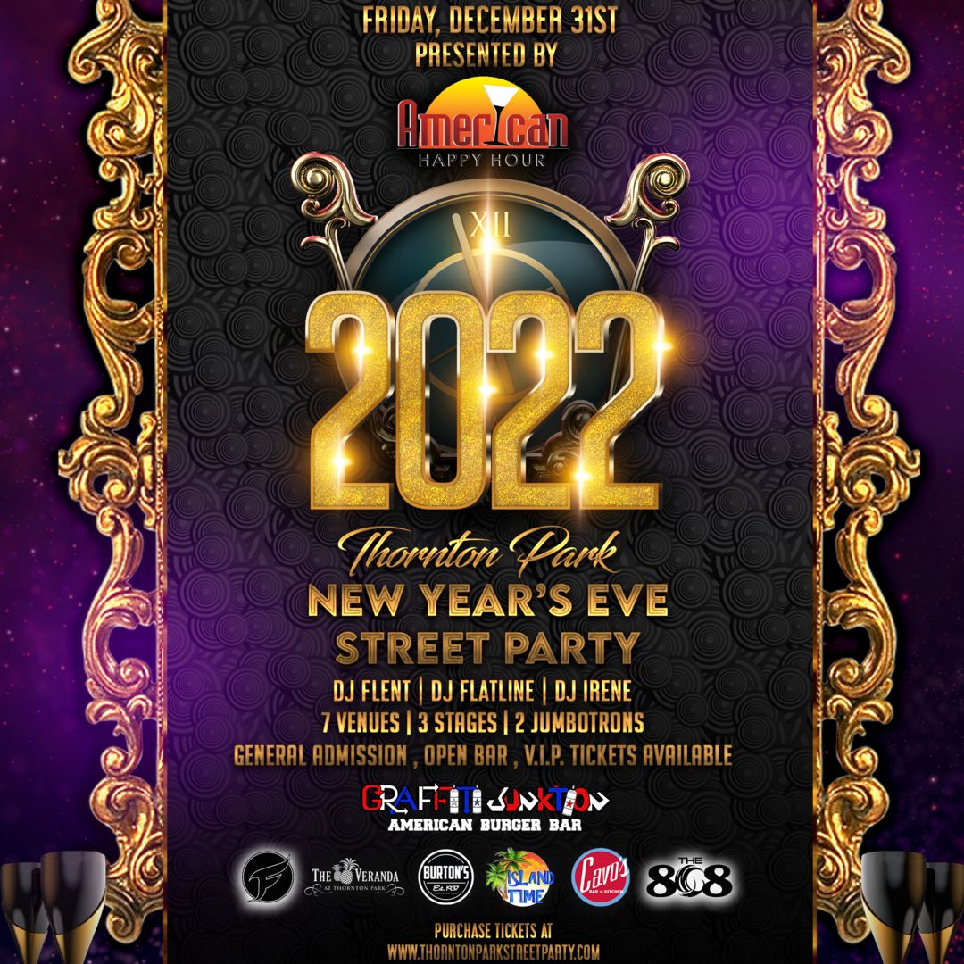 Thornton Park New Year's Eve Street Party 2022, Orlando, Florida, United States