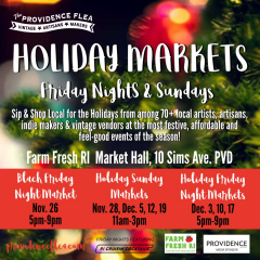 Sip 'n Shop Local at the Sunday Holiday Markets!