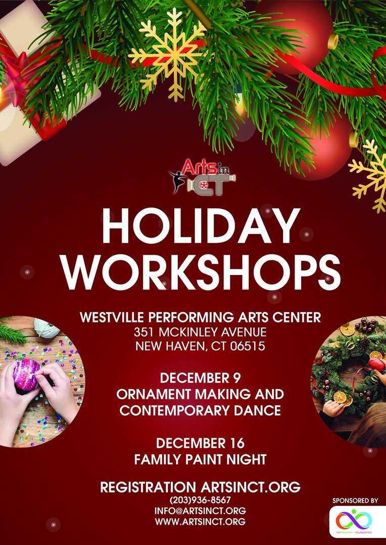Free Holiday Arts Workshops at Arts in CT, Dec 9 and 16, New Haven, Connecticut, United States
