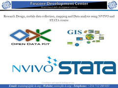 Research Design,ODK Mobile Data Collection,GIS Mapping, Data Analysis using NVIVO and STATA Course 1