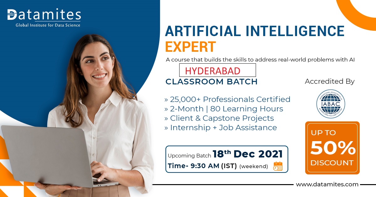 Artificial Intelligence Expert in Hyderabad - December'21, Online Event