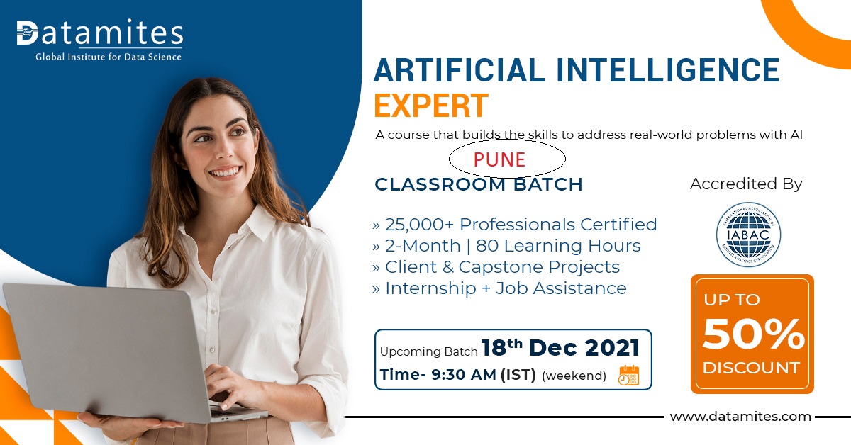 Artificial Intelligence Expert in Pune - December'21, Online Event