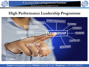High Performance Leadership Programme, Nairobi, Nairobi County,Nairobi,Kenya