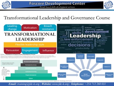 Transformational Leadership and Governance Course, Nairobi, Nairobi County,Nairobi,Kenya
