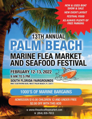 The 13th Annual Palm Beach Marine Flea Market and Seafood Festival Returns February 12-13, 2022
