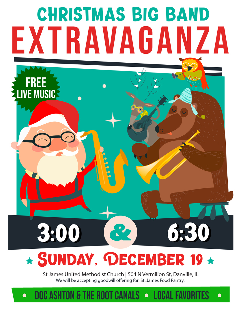 DocAshton and the Root Canals Christmas Big Band Extravaganza, 61832, Illinois, United States