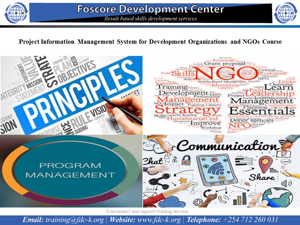 Project Information Management System for Development Organizations and NGOs Course, Nairobi, Nairobi County,Nairobi,Kenya